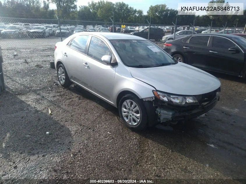 2010 Kia Forte Ex VIN: KNAFU4A22A5848713 Lot: 40239603