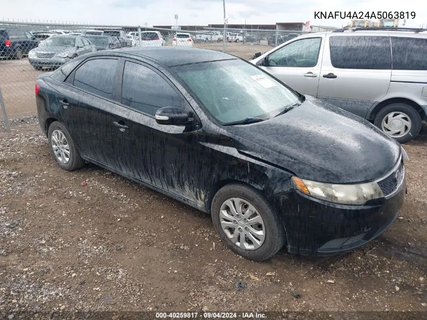 2010 Kia Forte Ex VIN: KNAFU4A24A5063819 Lot: 40259817