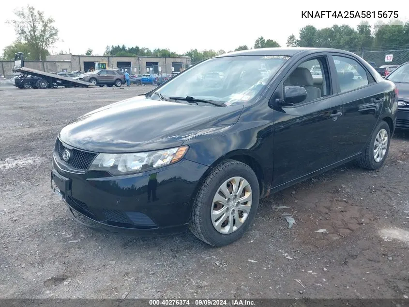 2010 Kia Forte Lx VIN: KNAFT4A25A5815675 Lot: 40276374