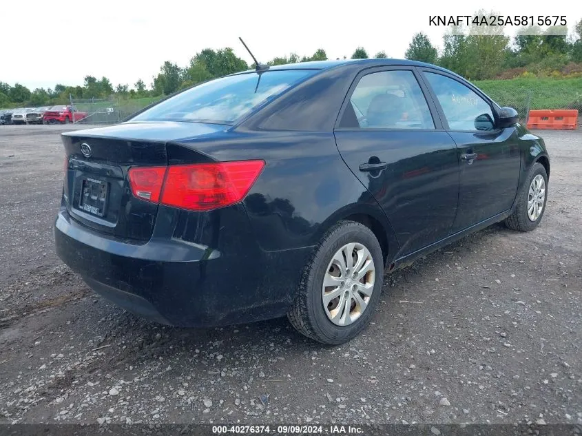 2010 Kia Forte Lx VIN: KNAFT4A25A5815675 Lot: 40276374