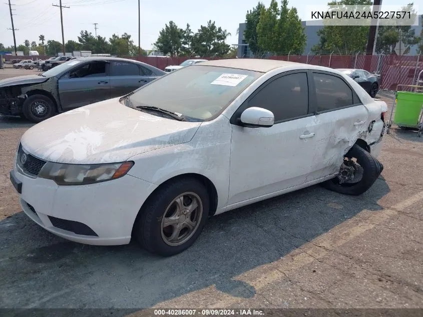 2010 Kia Forte Ex VIN: KNAFU4A24A5227571 Lot: 40286007