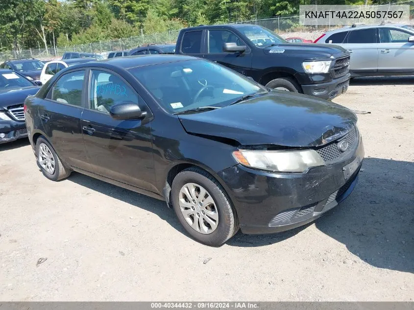 2010 Kia Forte Lx VIN: KNAFT4A22A5057567 Lot: 40344432