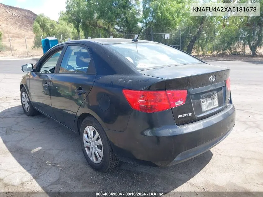 2010 Kia Forte Ex VIN: KNAFU4A2XA5181678 Lot: 40349504