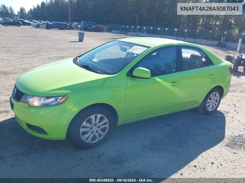 2010 Kia Forte Lx VIN: KNAFT4A28A5087043 Lot: 40349520