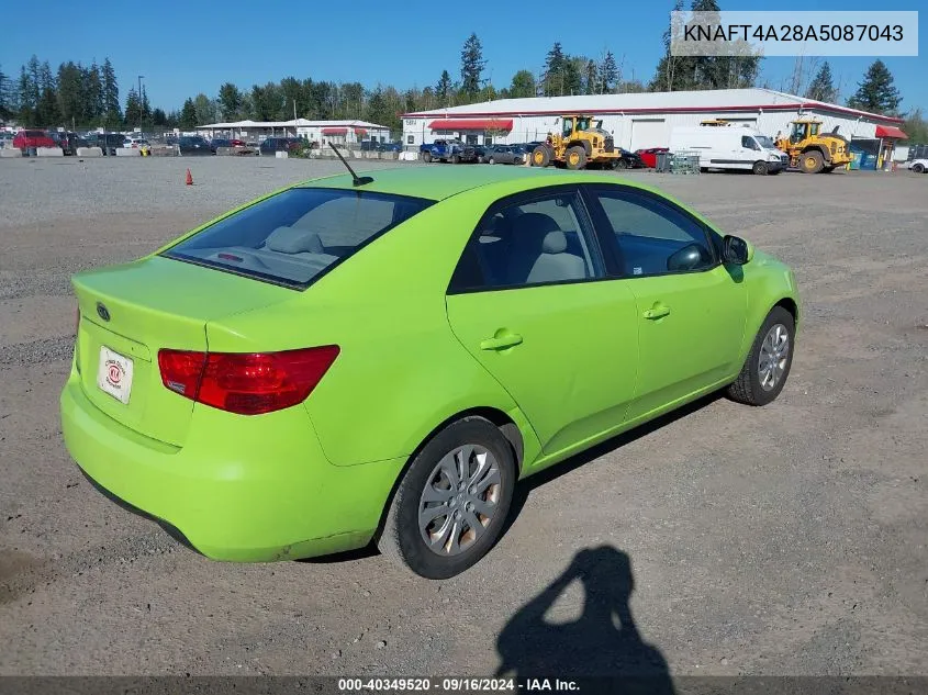 2010 Kia Forte Lx VIN: KNAFT4A28A5087043 Lot: 40349520