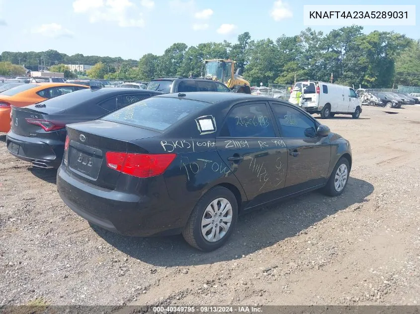 2010 Kia Forte Lx VIN: KNAFT4A23A5289031 Lot: 40349795