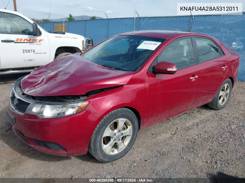 2010 Kia Forte Ex VIN: KNAFU4A28A5312011 Lot: 40350300