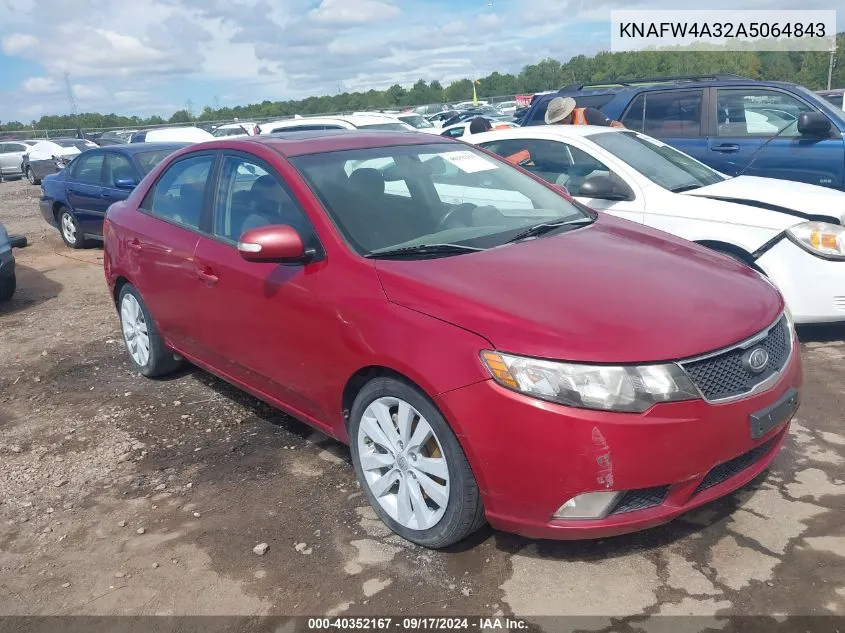 2010 Kia Forte Sx VIN: KNAFW4A32A5064843 Lot: 40352167