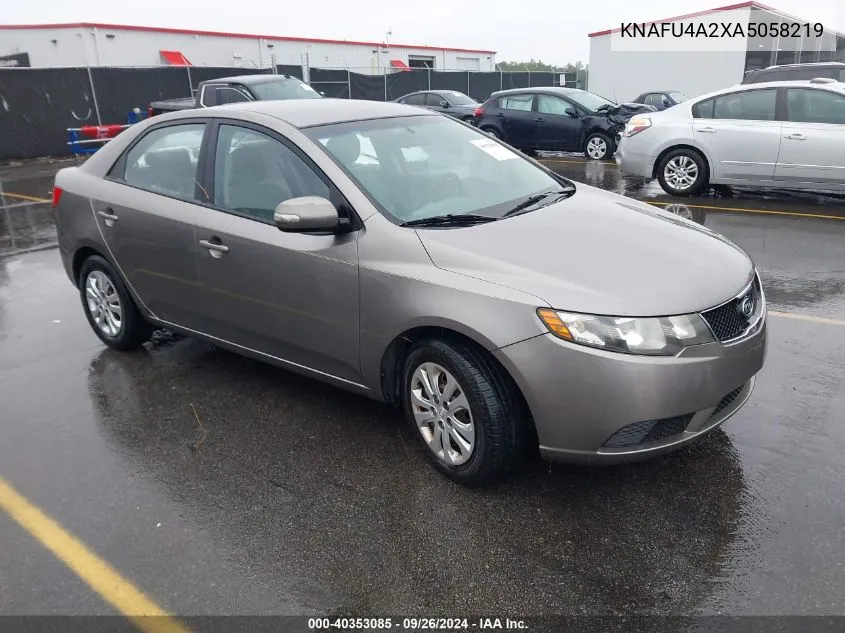 2010 Kia Forte Ex VIN: KNAFU4A2XA5058219 Lot: 40353085