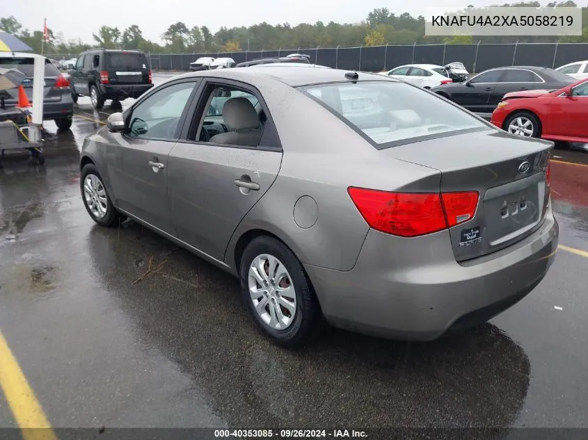 KNAFU4A2XA5058219 2010 Kia Forte Ex