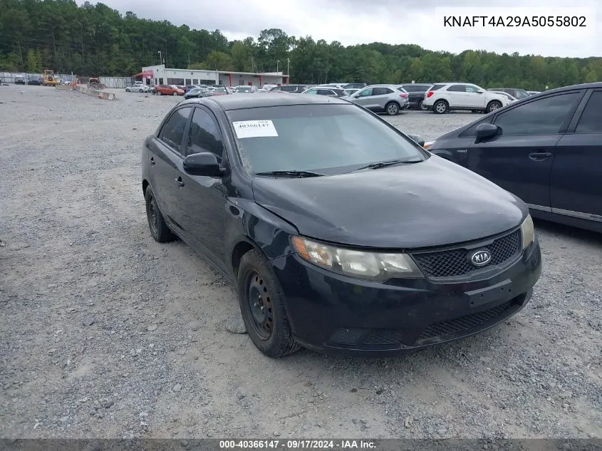 2010 Kia Forte Lx VIN: KNAFT4A29A5055802 Lot: 40366147