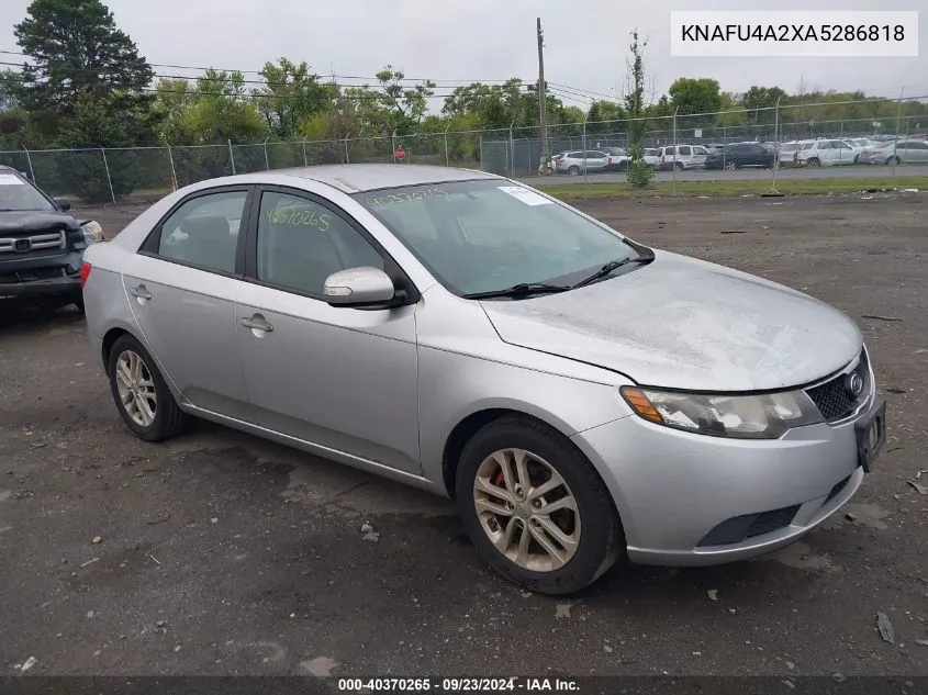 2010 Kia Forte Ex VIN: KNAFU4A2XA5286818 Lot: 40370265