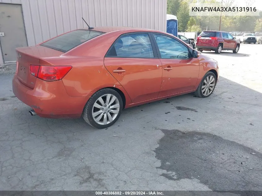 KNAFW4A3XA5131916 2010 Kia Forte Sx