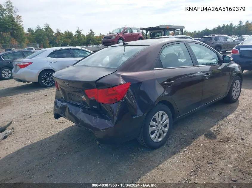 2010 Kia Forte Ex VIN: KNAFU4A26A5169379 Lot: 40387958