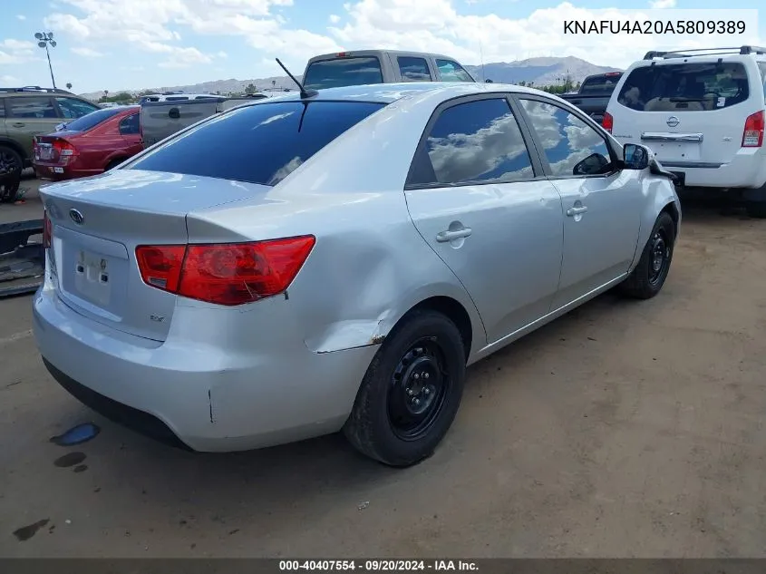 KNAFU4A20A5809389 2010 Kia Forte Ex