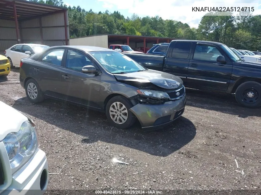 KNAFU4A22A5124715 2010 Kia Forte Ex