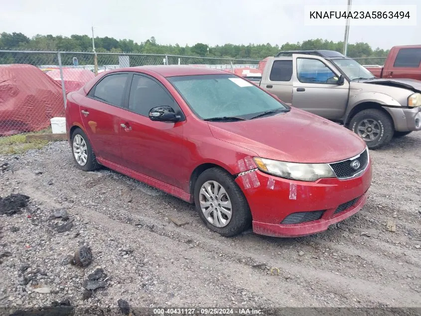 2010 Kia Forte Ex VIN: KNAFU4A23A5863494 Lot: 40431127