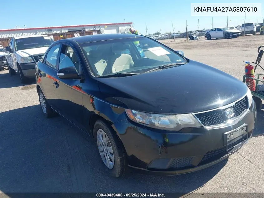 KNAFU4A27A5807610 2010 Kia Forte Ex