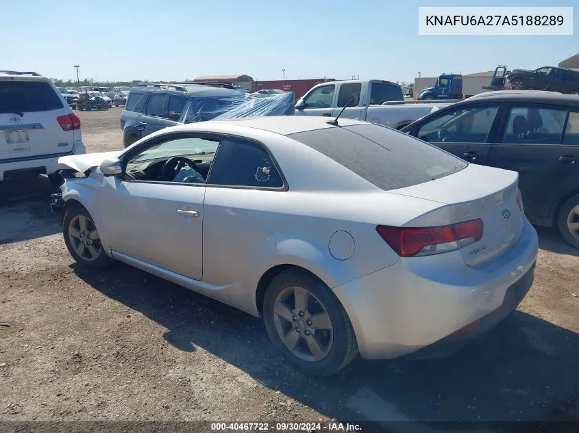 2010 Kia Forte Koup Ex VIN: KNAFU6A27A5188289 Lot: 40467722