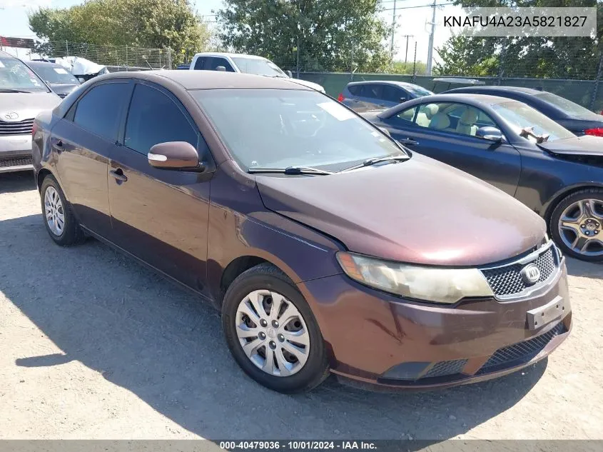 2010 Kia Forte Ex VIN: KNAFU4A23A5821827 Lot: 40479036