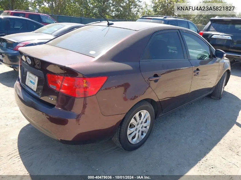 KNAFU4A23A5821827 2010 Kia Forte Ex