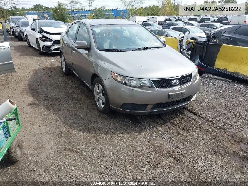 2010 Kia Forte Ex VIN: KNAFU4A22A5258222 Lot: 40485104