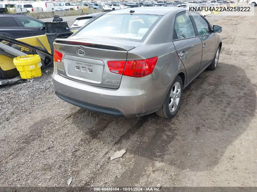 KNAFU4A22A5258222 2010 Kia Forte Ex