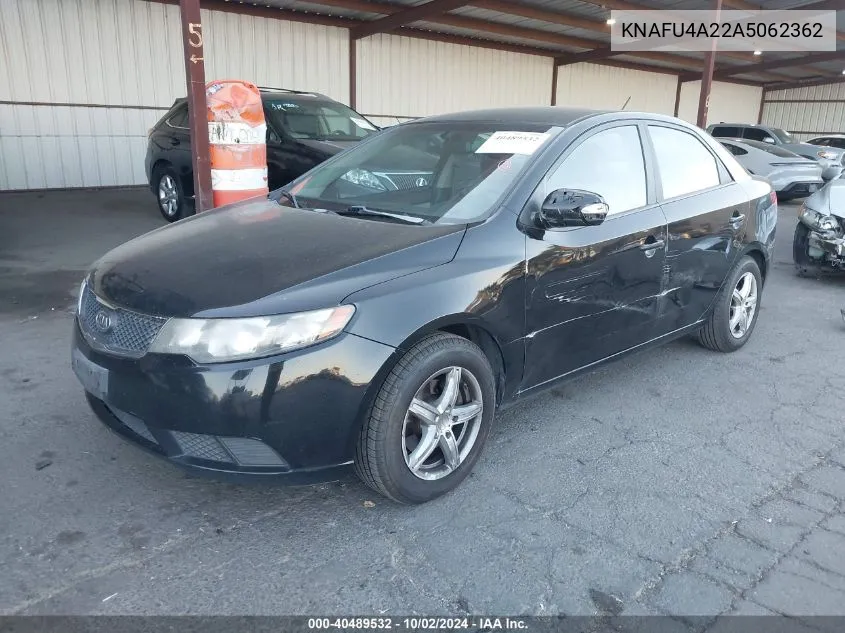 2010 Kia Forte Ex VIN: KNAFU4A22A5062362 Lot: 40489532