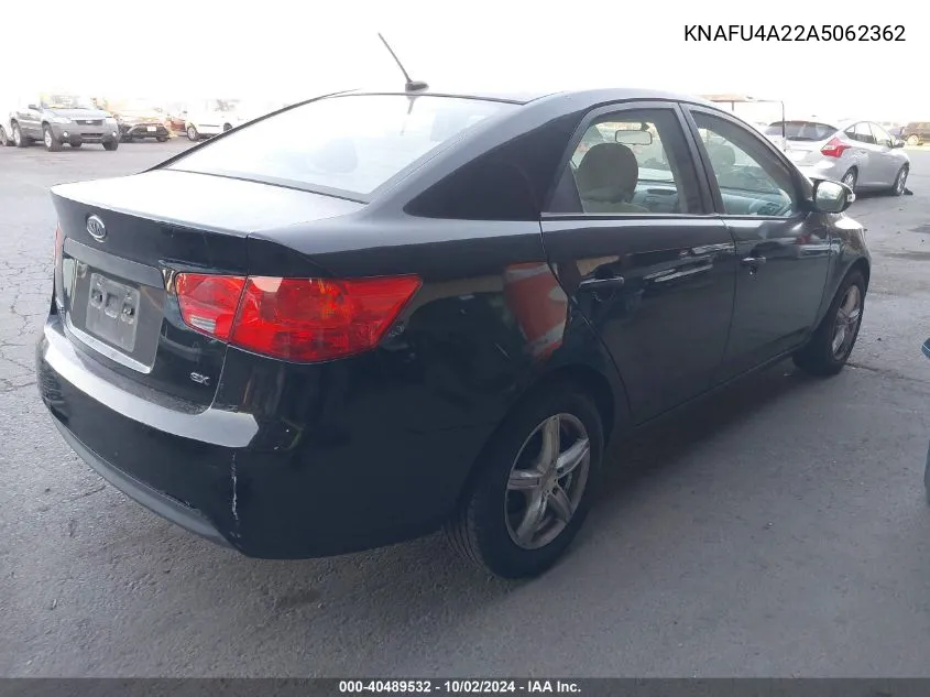 2010 Kia Forte Ex VIN: KNAFU4A22A5062362 Lot: 40489532