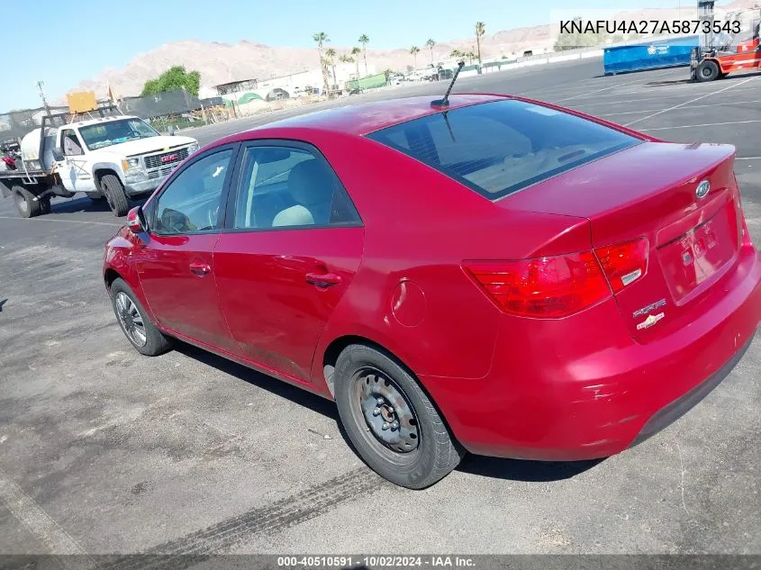 KNAFU4A27A5873543 2010 Kia Forte Ex