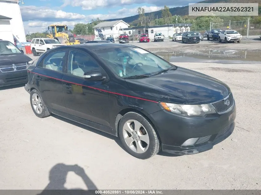 2010 Kia Forte Ex VIN: KNAFU4A22A5262321 Lot: 40528981