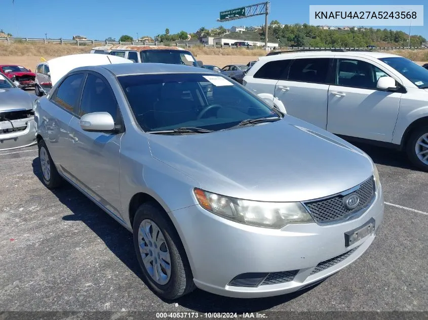 2010 Kia Forte Ex VIN: KNAFU4A27A5243568 Lot: 40537173