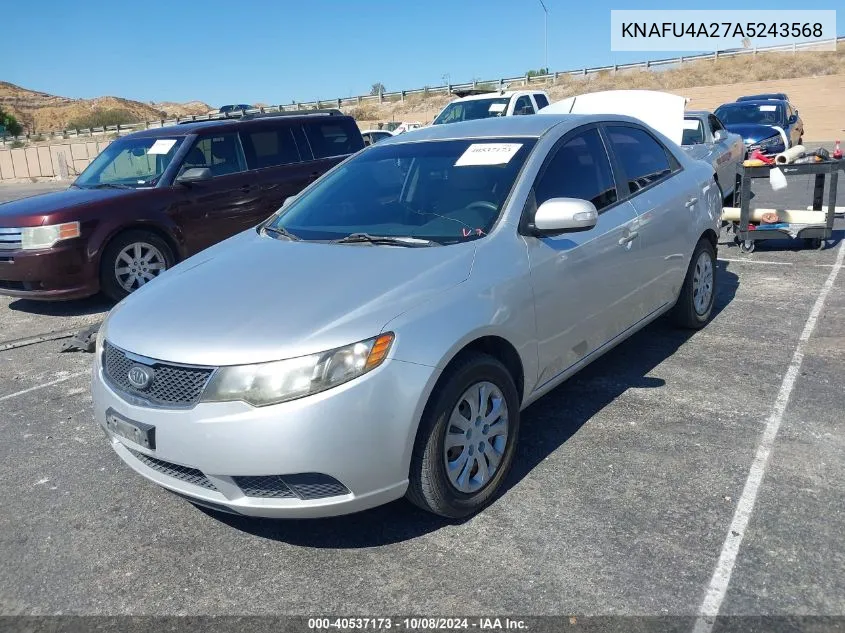 2010 Kia Forte Ex VIN: KNAFU4A27A5243568 Lot: 40537173