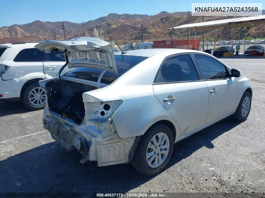 2010 Kia Forte Ex VIN: KNAFU4A27A5243568 Lot: 40537173