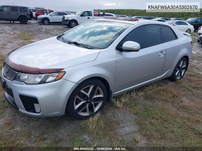 2010 Kia Forte Koup Sx VIN: KNAFW6A30A5302670 Lot: 40543222