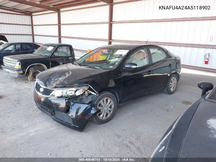 2010 Kia Forte Ex VIN: KNAFU4A24A5118902 Lot: 40548763