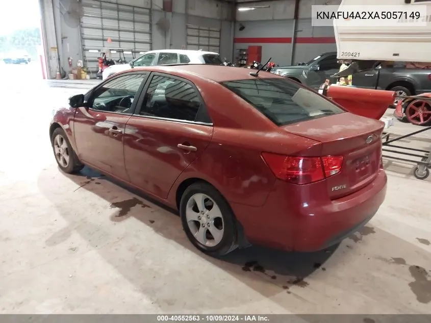 2010 Kia Forte Ex VIN: KNAFU4A2XA5057149 Lot: 40552563