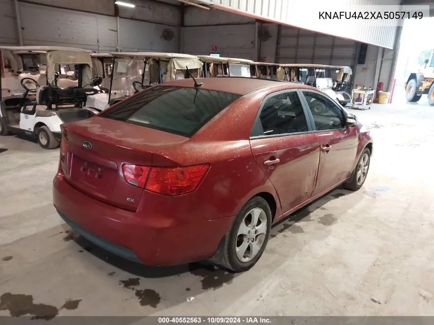 2010 Kia Forte Ex VIN: KNAFU4A2XA5057149 Lot: 40552563