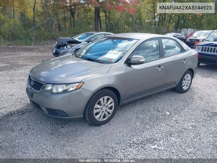 2010 Kia Forte Ex VIN: KNAFU4A2XA5144923 Lot: 40570510