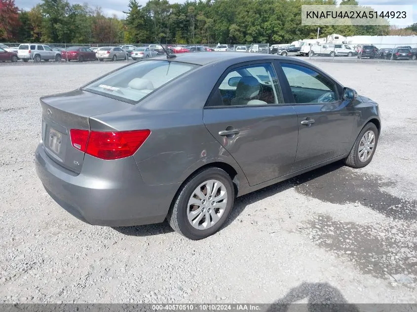 2010 Kia Forte Ex VIN: KNAFU4A2XA5144923 Lot: 40570510