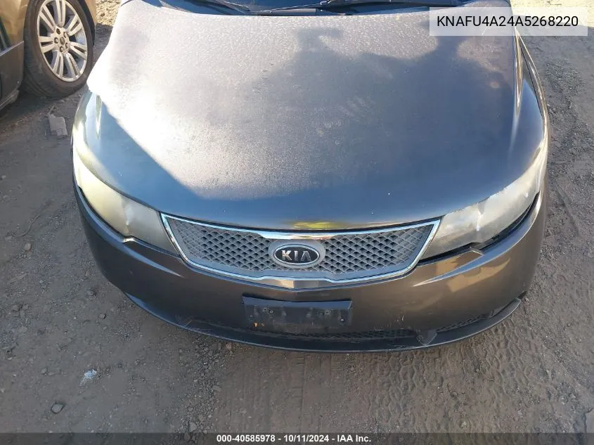 2010 Kia Forte Ex VIN: KNAFU4A24A5268220 Lot: 40585978