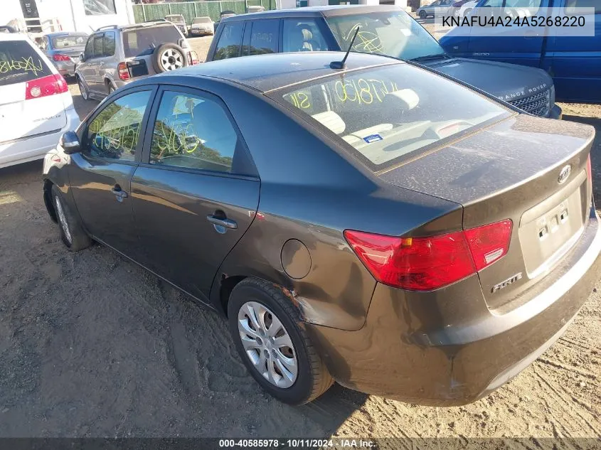 2010 Kia Forte Ex VIN: KNAFU4A24A5268220 Lot: 40585978