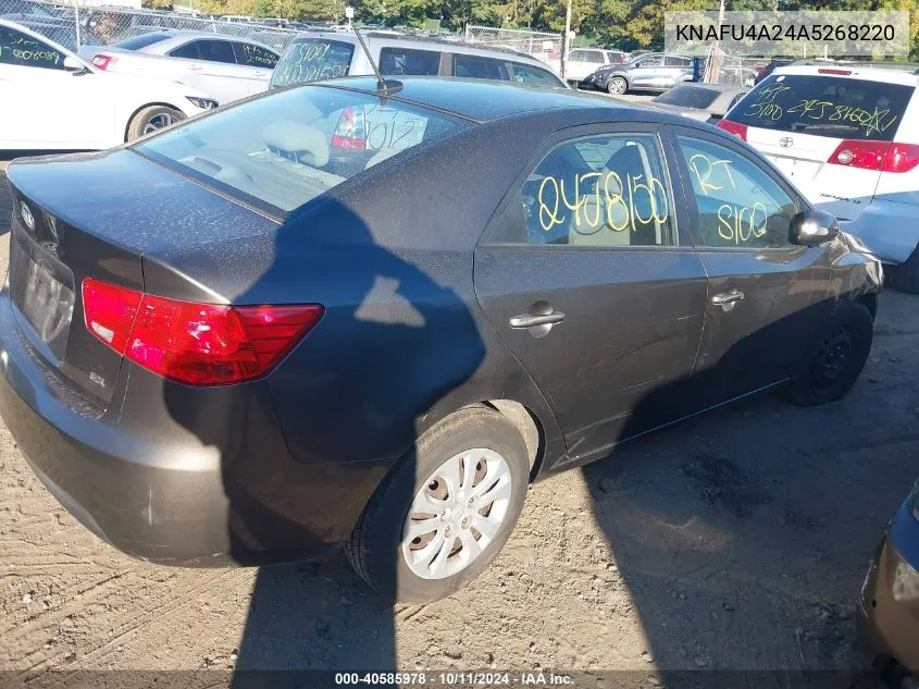 2010 Kia Forte Ex VIN: KNAFU4A24A5268220 Lot: 40585978