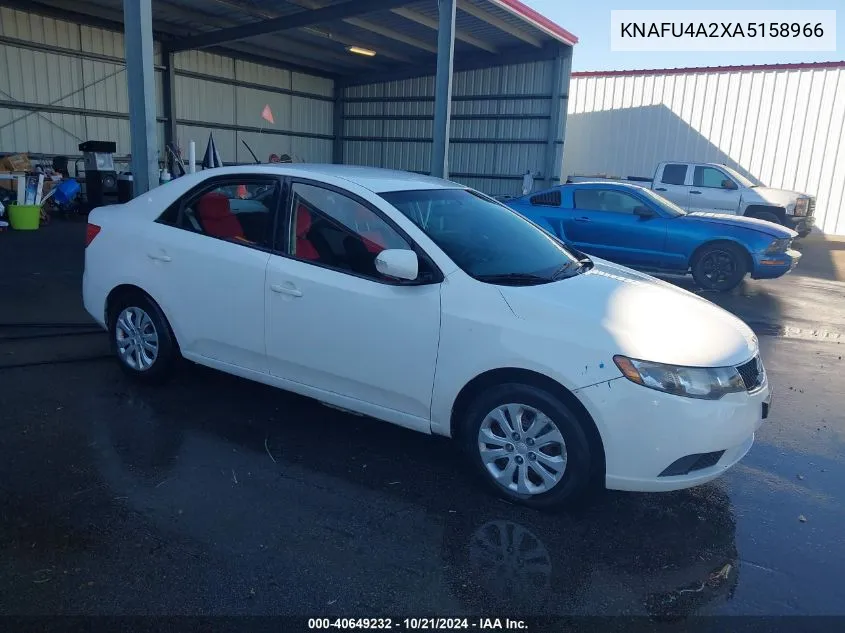 2010 Kia Forte Ex VIN: KNAFU4A2XA5158966 Lot: 40649232