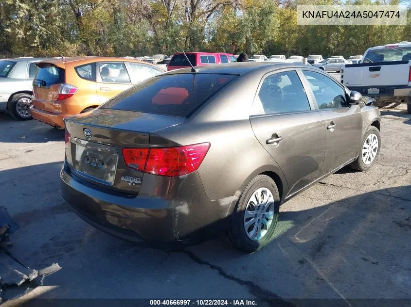 2010 Kia Forte Ex VIN: KNAFU4A24A5047474 Lot: 40666997