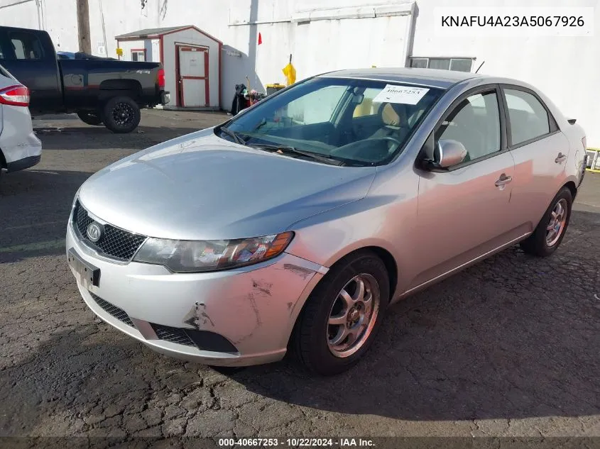 2010 Kia Forte Ex VIN: KNAFU4A23A5067926 Lot: 40667253