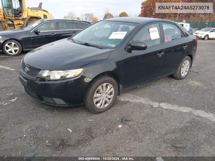 2010 Kia Forte Lx VIN: KNAFT4A24A5273078 Lot: 40699504