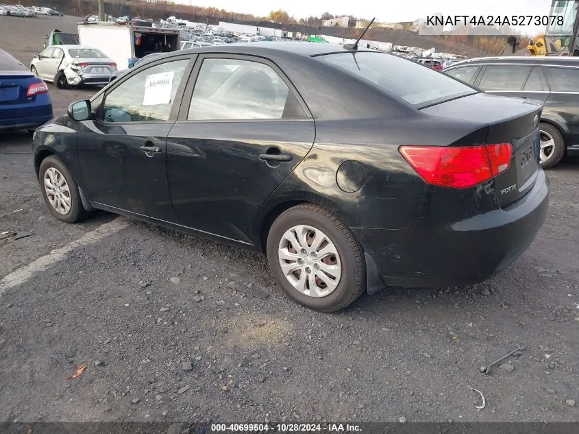 2010 Kia Forte Lx VIN: KNAFT4A24A5273078 Lot: 40699504