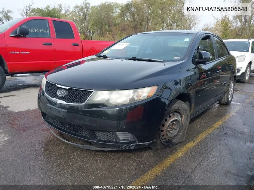 2010 Kia Forte Ex VIN: KNAFU4A25A5806648 Lot: 40715221