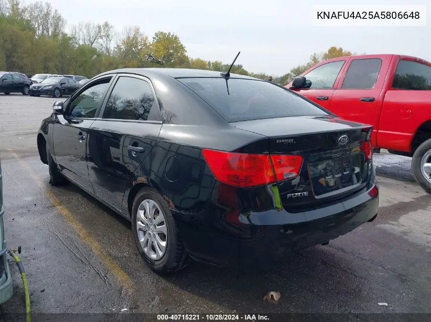 2010 Kia Forte Ex VIN: KNAFU4A25A5806648 Lot: 40715221